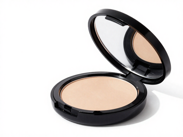 Dual blend powder foundation wet or dry